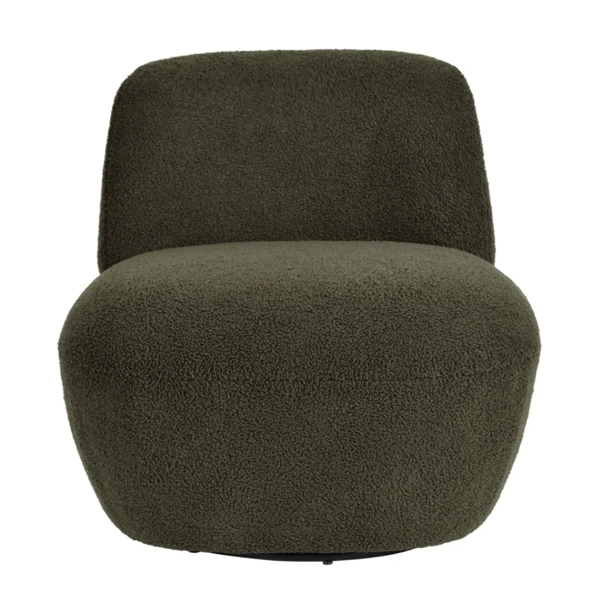 Poltrone-Poltrona girevole in bouclé (seduta 45 cm) Nyxor scuro