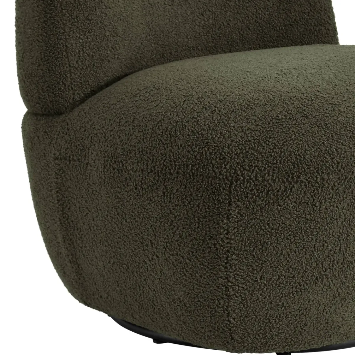 Poltrone-Poltrona girevole in bouclé (seduta 45 cm) Nyxor scuro
