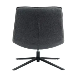 Poltrone-Poltrona girevole in tessuto (seduta 43 cm) Oxxo Grigio