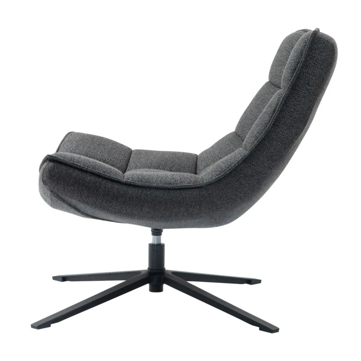 Poltrone-Poltrona girevole in tessuto (seduta 43 cm) Oxxo Grigio