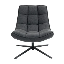 Poltrone-Poltrona girevole in tessuto (seduta 43 cm) Oxxo Grigio