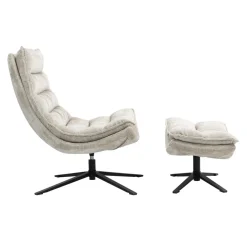 Poltrone-Poltrona girevole in tessuto (seduta 45 cm) Brava