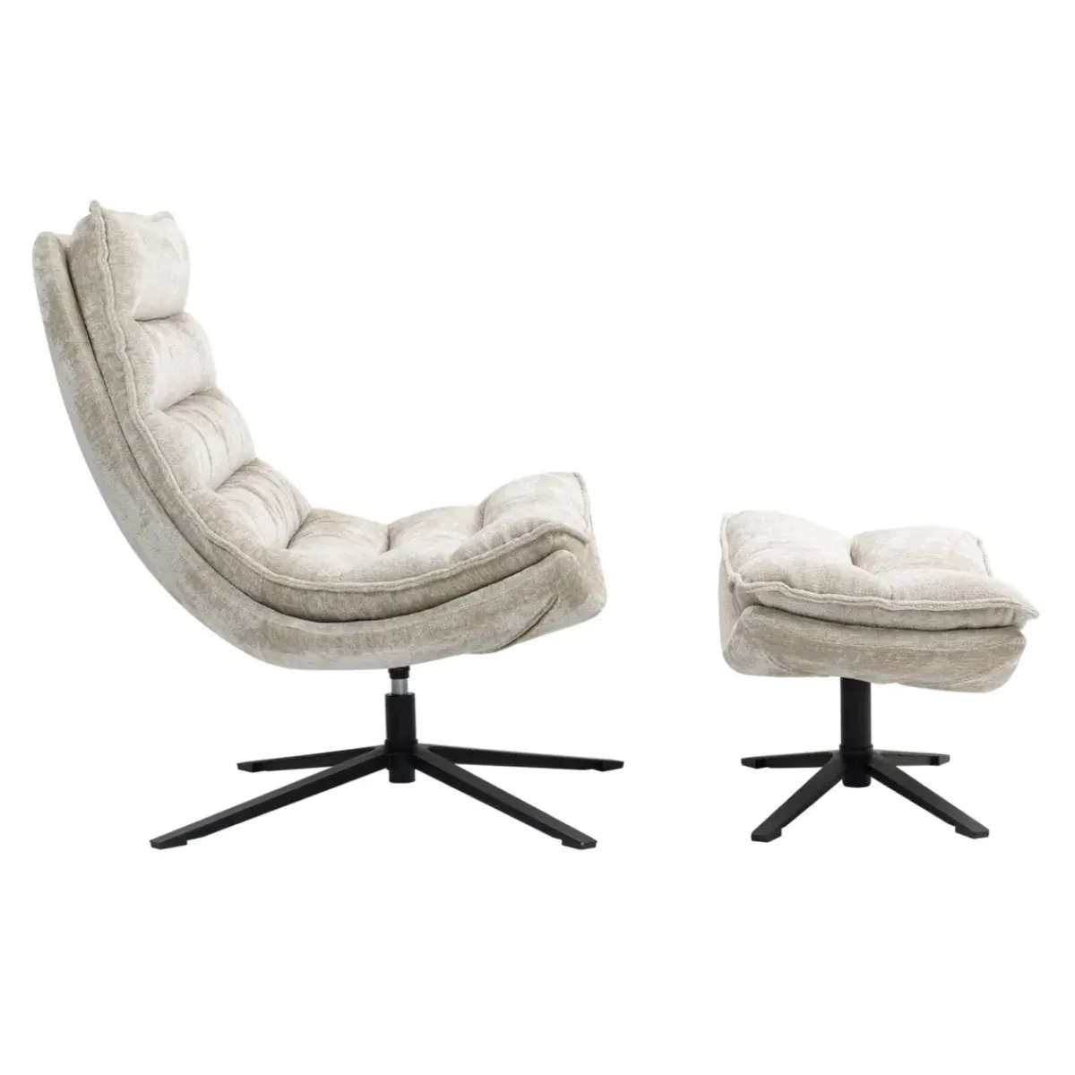 Poltrone-Poltrona girevole in tessuto (seduta 45 cm) Brava