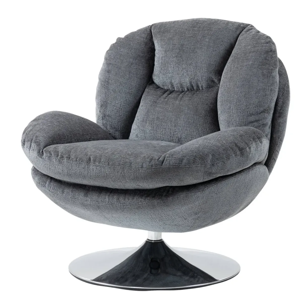 Poltrone-Poltrona girevole in tessuto (seduta 46 cm) Lomy