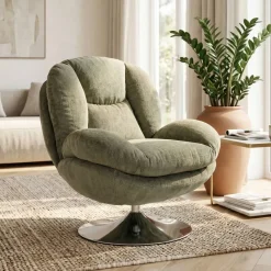 Poltrone-Poltrona girevole in tessuto (seduta 46 cm) Lomy