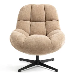 Poltrone-Poltrona girevole in tessuto (seduta 47 cm) Rezo Sabbia