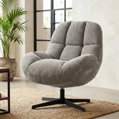 Poltrone-Poltrona girevole in tessuto (seduta 47 cm) Rezo