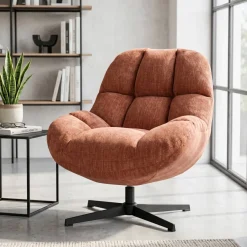 Poltrone-Poltrona girevole in tessuto (seduta 47 cm) Rezo