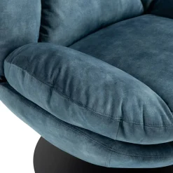 Poltrone-Poltrona girevole in velluto (seduta 46 cm) Lomy