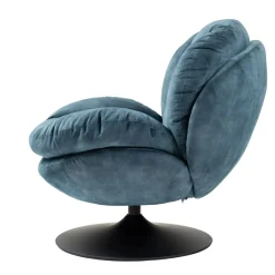 Poltrone-Poltrona girevole in velluto (seduta 46 cm) Lomy