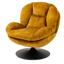 Poltrone-Poltrona girevole in velluto (seduta 46 cm) Lomy