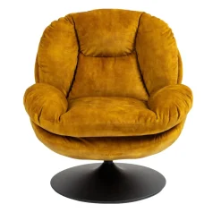 Poltrone-Poltrona girevole in velluto (seduta 46 cm) Lomy