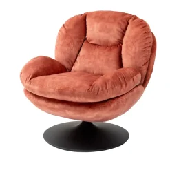 Poltrone-Poltrona girevole in velluto (seduta 46 cm) Lomy