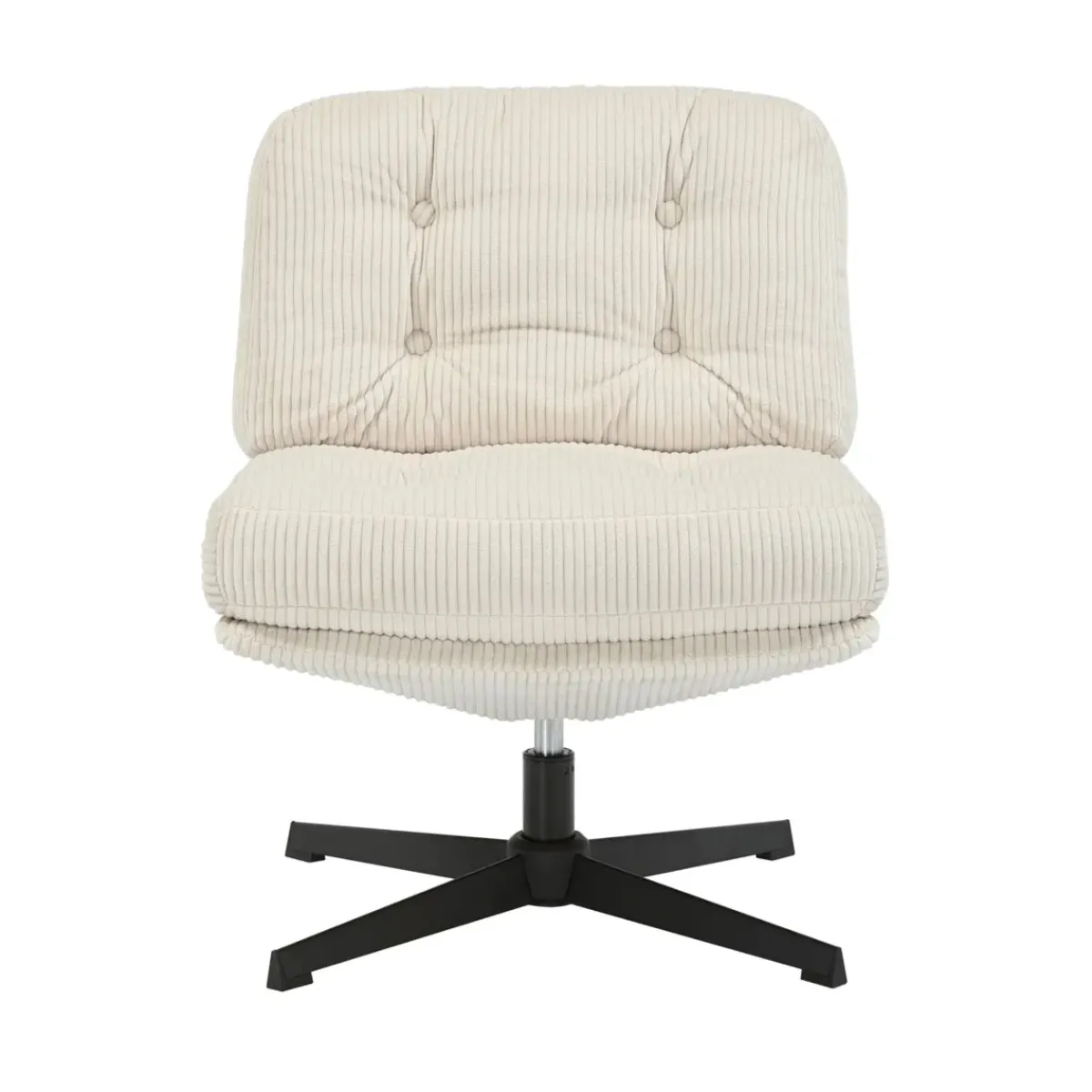 Poltrone-Poltrona girevole in velluto a coste (seduta 46 cm) Kult