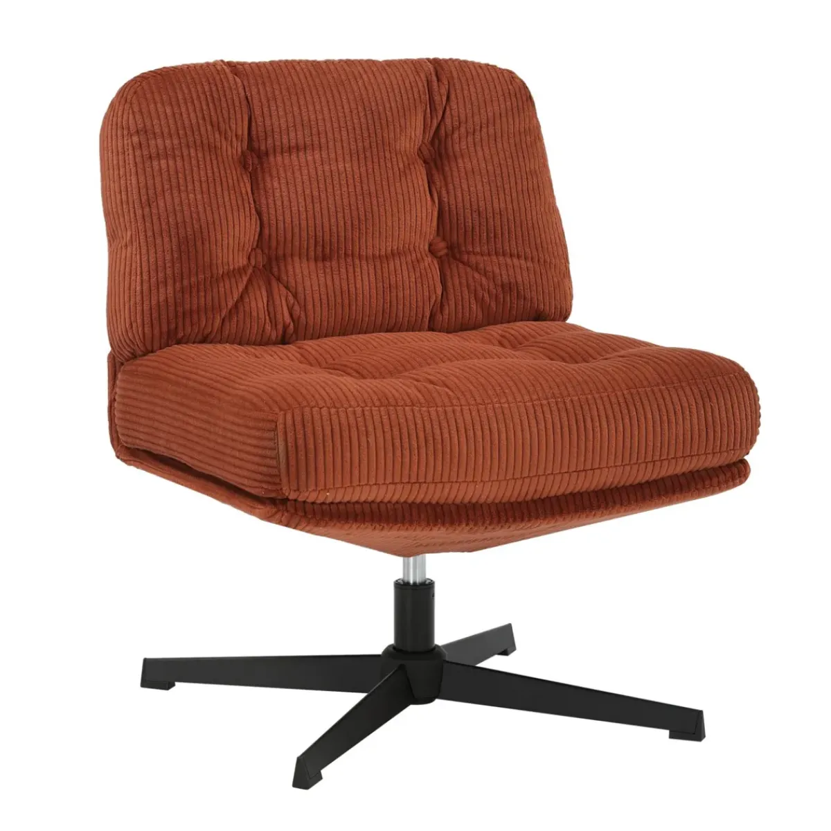 Poltrone-Poltrona girevole in velluto a coste (seduta 46 cm) Kult