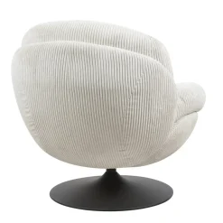Poltrone-Poltrona girevole in velluto a coste (seduta 46 cm) Lomy