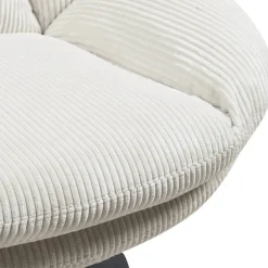 Poltrone-Poltrona girevole in velluto a coste (seduta 46 cm) Lomy