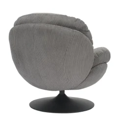 Poltrone-Poltrona girevole in velluto a coste (seduta 46 cm) Lomy