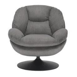Poltrone-Poltrona girevole in velluto a coste (seduta 46 cm) Lomy