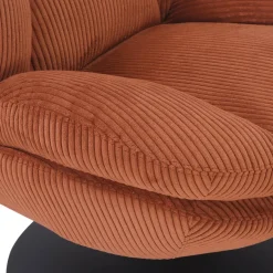 Poltrone-Poltrona girevole in velluto a coste (seduta 46 cm) Lomy