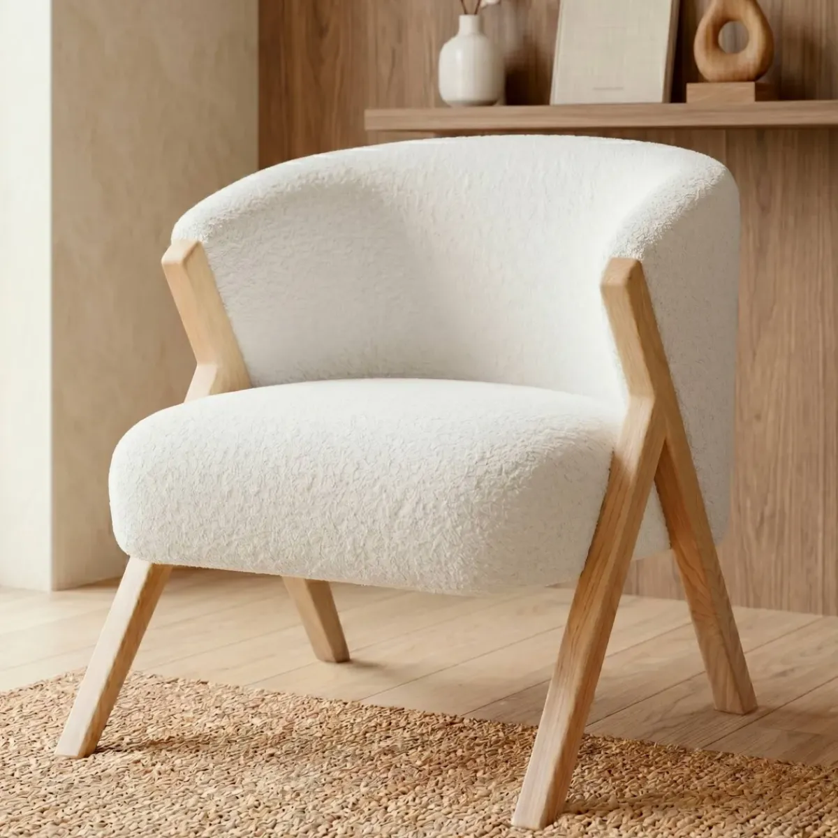 EMINZA Poltrone-Poltrona in bouclé (H70 cm) Andy