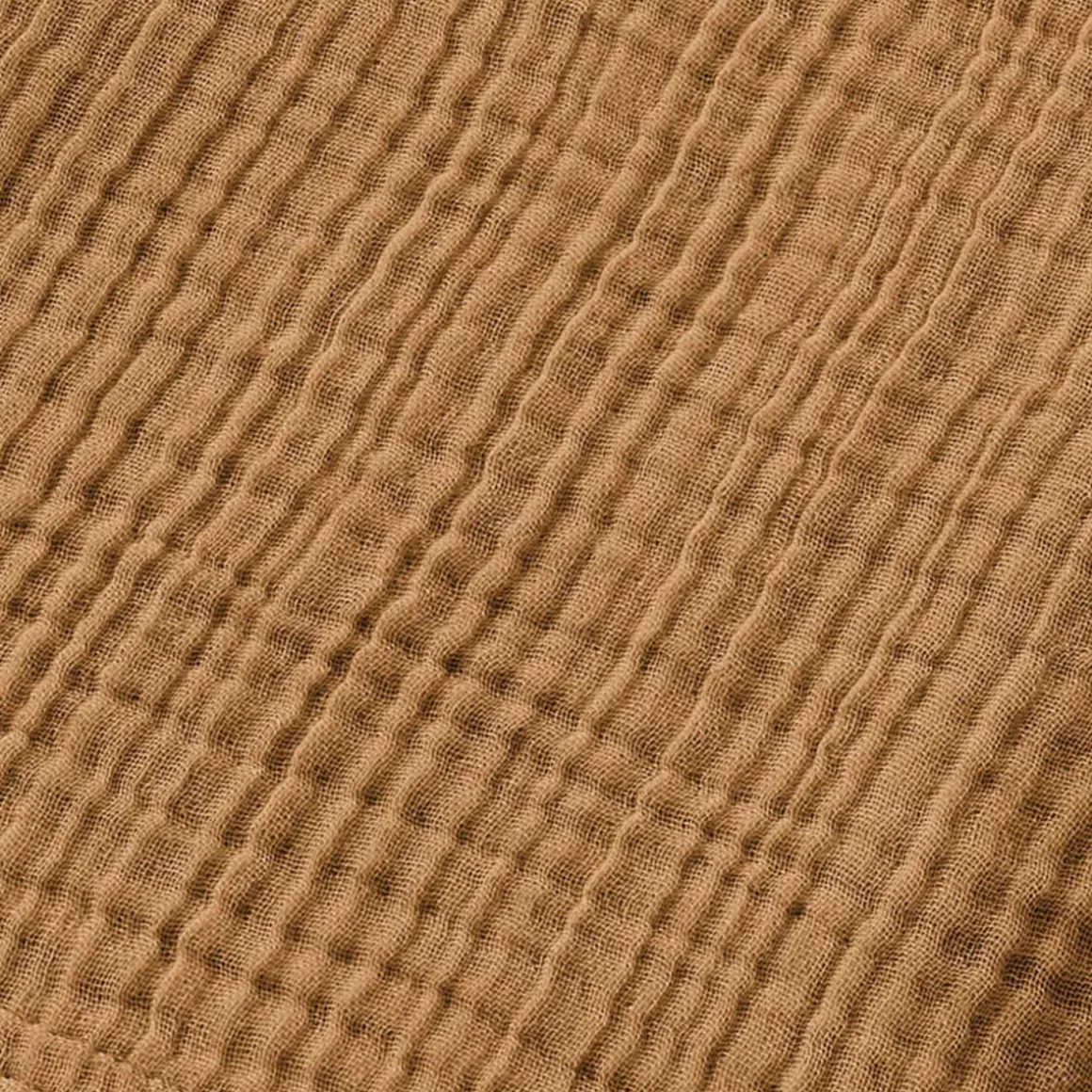 Poncho adulto in garza di cotone L/XL Gaïa Camel