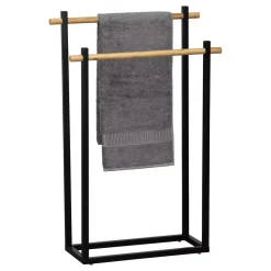 TENDANCE Contenitori Bagno|Mobili Bagno-Porta asciugamani 2 barre (82 cm) Bambù
