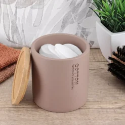TENDANCE Accessori Bagno-Porta dischetti struccanti Purebamboo Cappuccino