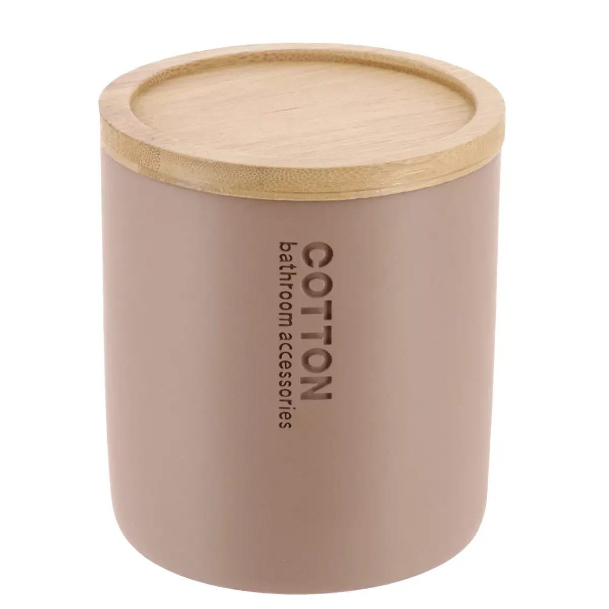 TENDANCE Accessori Bagno-Porta dischetti struccanti Purebamboo Cappuccino