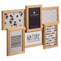 ATMOSPHERA Quadri & Decorazioni Murali-Portafoto multiplo 6 foto Nature Legno