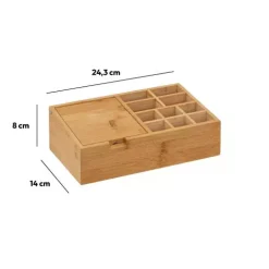 5 Five Simply Smart Accessori Bagno-Portaoggetti Miroir 10 scomparti Bambù