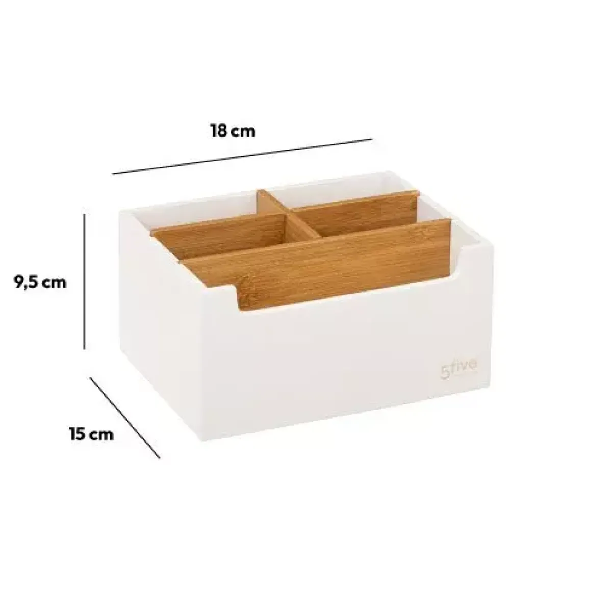 5 Five Simply Smart Accessori Bagno-Portaoggetti 5 scomparti Natureo