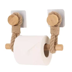 TENDANCE Accessori Water-Portarotolo adesivo per carta igienica in bambù e corde Corda