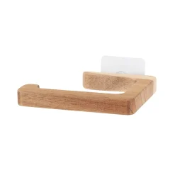 TENDANCE Accessori Water-Portarotolo da parete adesivo in acacia Easy Chic