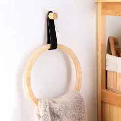 TENDANCE Contenitori Bagno|Mobili Bagno-Portasciugamani adesivo arrotondato (D21 cm) Easy Chic