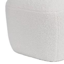 Pouf in bouclé (H43 cm) Nyxor Ecru