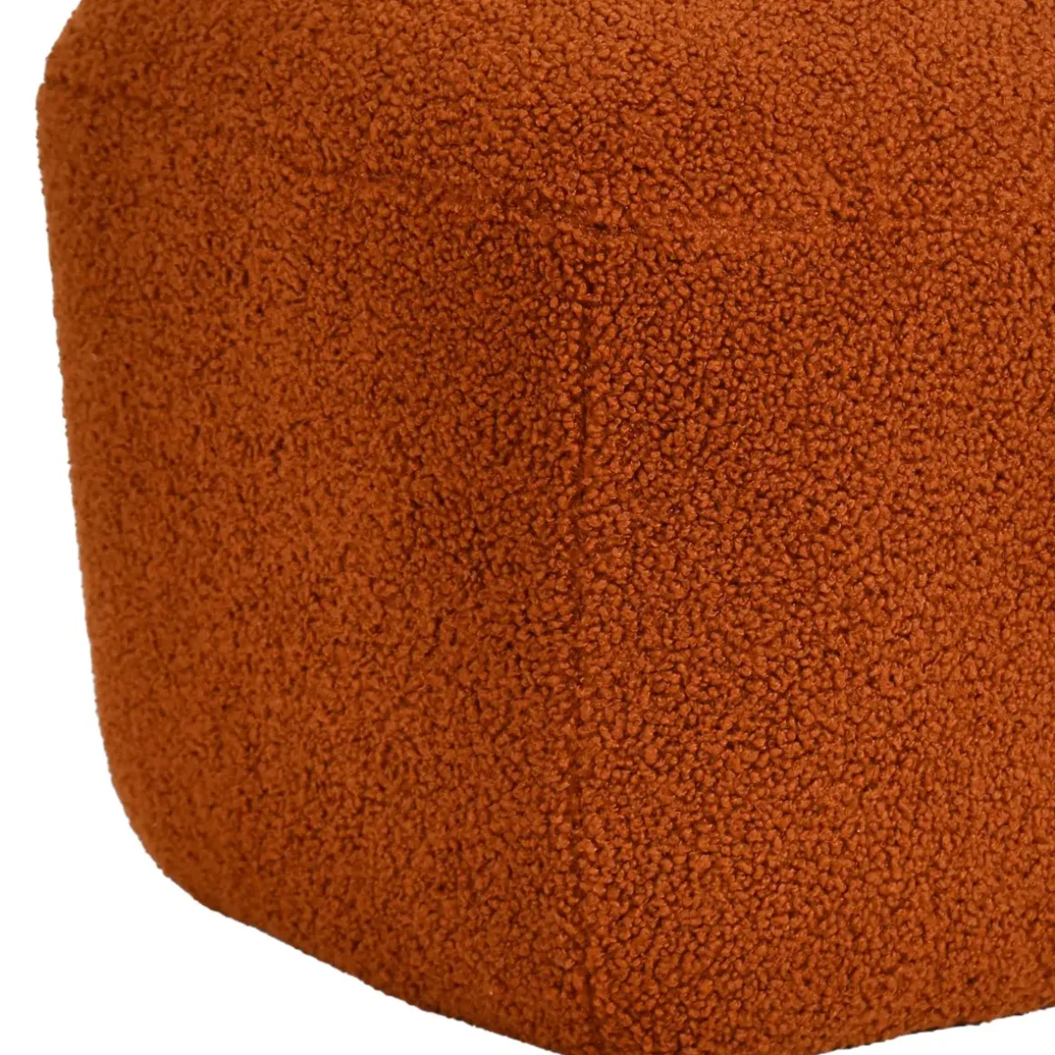 Pouf in bouclé (H43 cm) Nyxor Terracotta