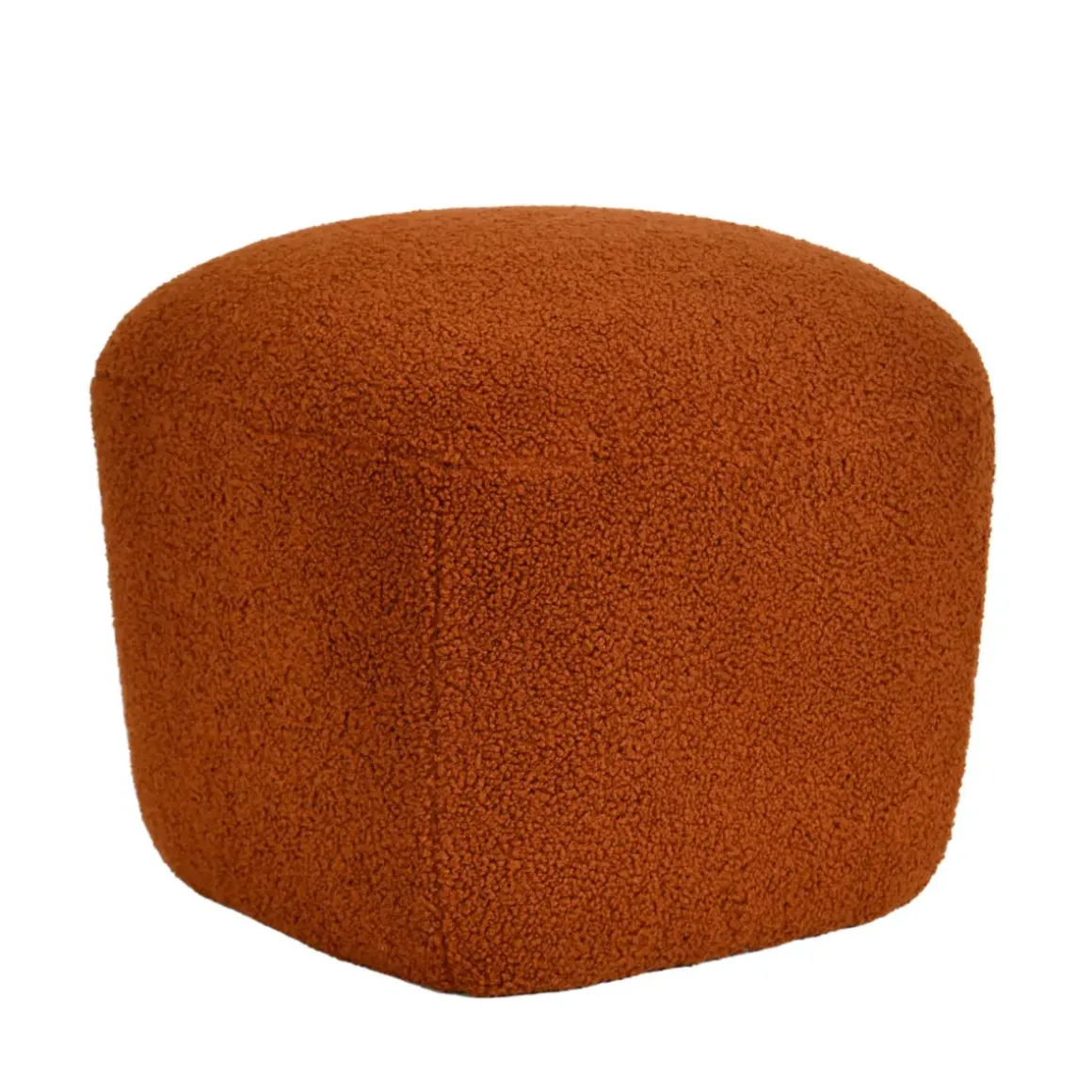 Pouf in bouclé (H43 cm) Nyxor Terracotta