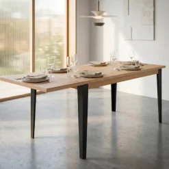 Tavoli Da Pranzo-Prolunga per tavolo in rovere massiccio (100 cm) Bristol