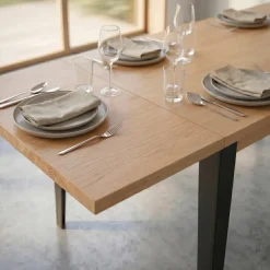 Tavoli Da Pranzo-Prolunga per tavolo in rovere massiccio (100 cm) Bristol