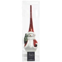 KAEMINGK Puntali Per Albero Di Natale-Puntale albero di vetro Pupazzo di neve