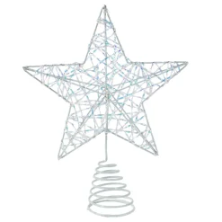 KAEMINGK Puntali Per Albero Di Natale-Puntale dell'albero di Natale Kily Bianco iridescente