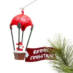 KOOPMAN Puntali Per Albero Di Natale-Puntale di albero di Natale rotante e musicale Cappello di Babbo Natale