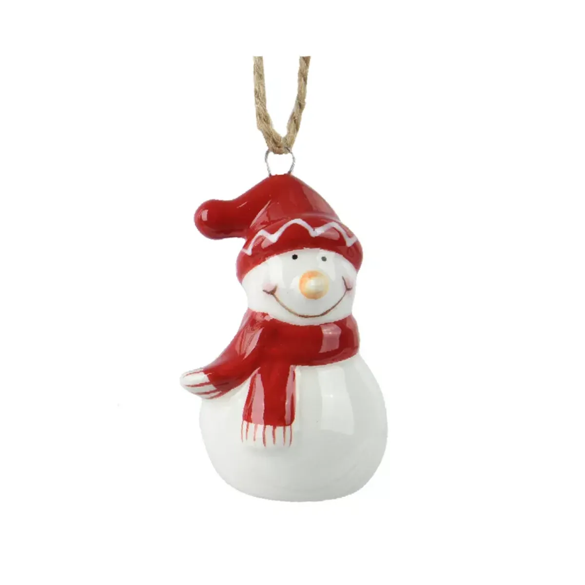 KAEMINGK Addobbi Natalizi-Pupazzo di neve da appendere (H6 cm) Dolomite e bianco