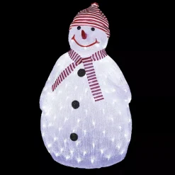 Feeric Lights & Christmas Oggetti Decorativi E Illuminati-Pupazzo di neve luminoso Cappello Nero 160 LED
