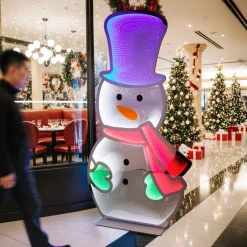 KOOPMAN Oggetti Decorativi E Illuminati|Personaggi E Oggetti Grande Dimensione-Pupazzo di neve luminoso Gigante 735 LED (H180 cm) Infinity