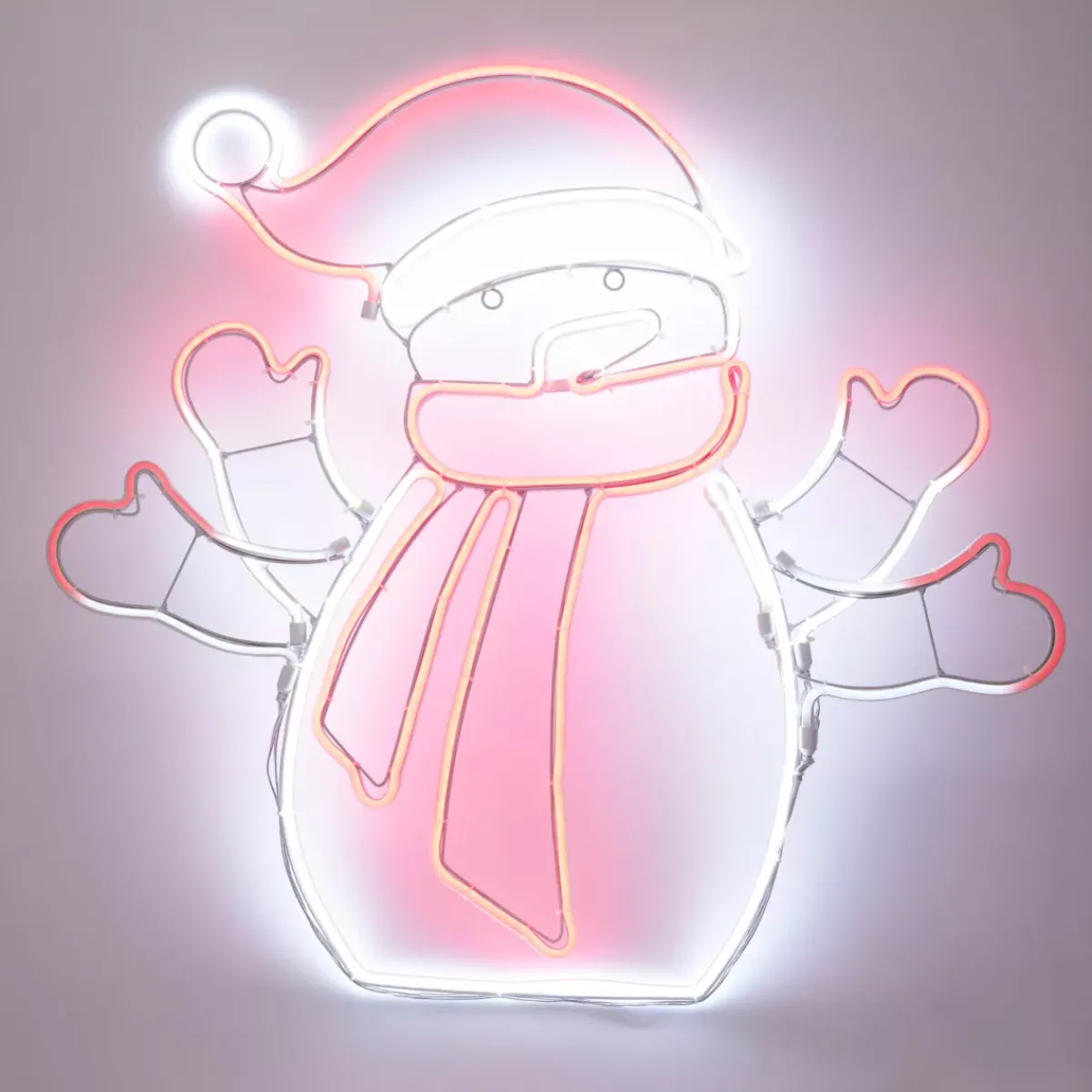 KOOPMAN Oggetti Decorativi E Illuminati-Pupazzo di neve luminoso 588 LED (H61 cm) Neon Moov light