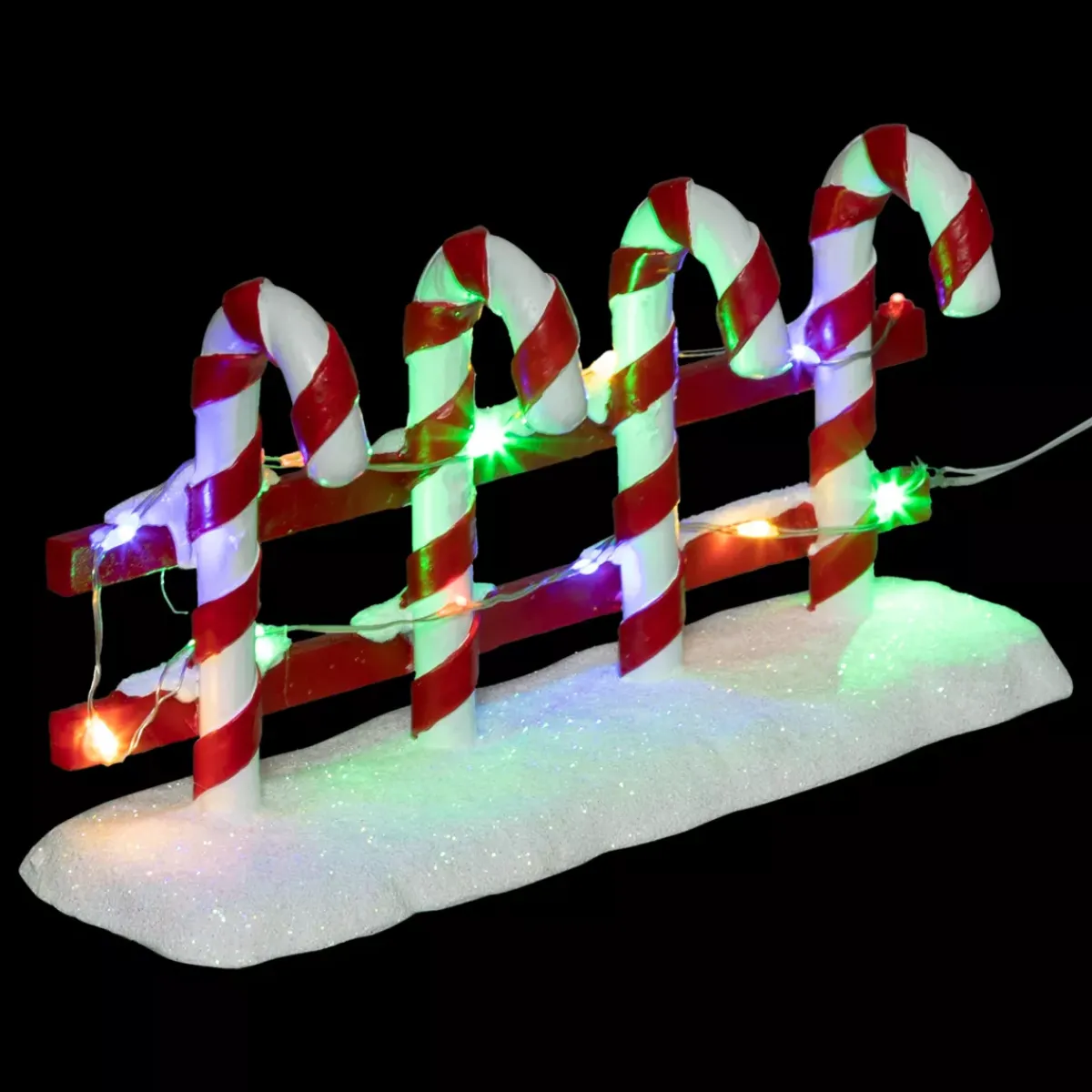 FEERIC LIGHTS Personaggi E Accessori Per Villaggio-Recinzione luminosa a pile (H8,5 cm) Canna di zucchero per allestire un villaggio