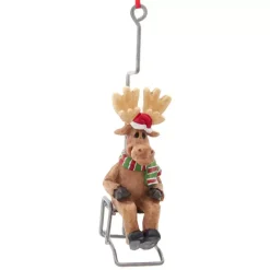 CHRISTMAS INSPIRATIONS Addobbi Natalizi-Renna di Natale da appendere (13 cm) Seggiovia