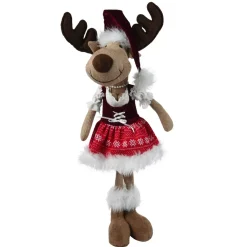 KAEMINGK Babbo Natale Animali E Personaggi-Renna di Natale (H59 cm) Miss Bavarese vestito
